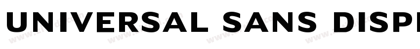 Universal Sans Displ字体转换